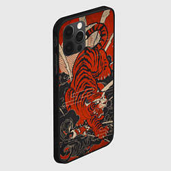 Чехол для iPhone 12 Pro Max Тигр в японском стиле, цвет: 3D-черный — фото 2