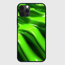 Чехол для iPhone 12 Pro Max Текстура зеленая слизь, цвет: 3D-черный
