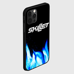 Чехол для iPhone 12 Pro Max Skillet blue fire, цвет: 3D-черный — фото 2