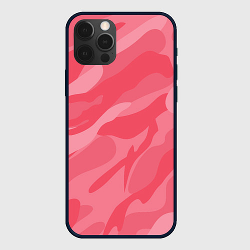 Чехол iPhone 12 Pro Max Pink military / 3D-Черный – фото 1