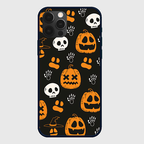 Чехол iPhone 12 Pro Max Holiday halloween / 3D-Черный – фото 1