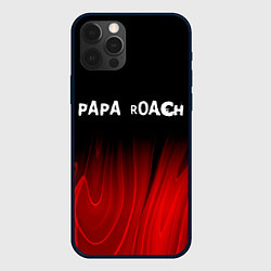 Чехол для iPhone 12 Pro Max Papa Roach red plasma, цвет: 3D-черный