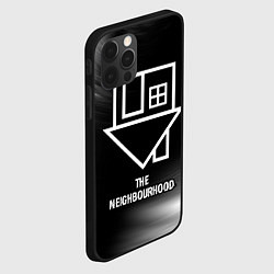 Чехол для iPhone 12 Pro Max The Neighbourhood glitch на темном фоне, цвет: 3D-черный — фото 2
