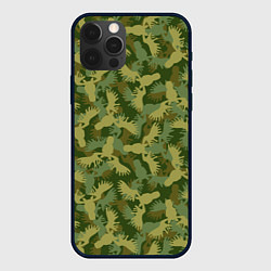 Чехол для iPhone 12 Pro Max Лоси - камуфляж, цвет: 3D-черный