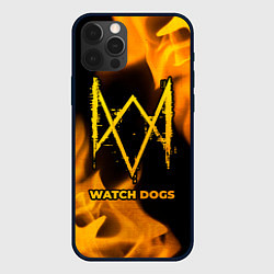 Чехол для iPhone 12 Pro Max Watch Dogs - gold gradient, цвет: 3D-черный