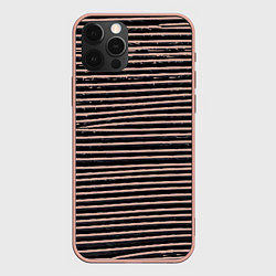 Чехол для iPhone 12 Pro Max Квадрат за полосами, цвет: 3D-светло-розовый