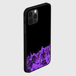 Чехол для iPhone 12 Pro Max Скелеты в неоновом огне, цвет: 3D-черный — фото 2