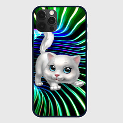 Чехол для iPhone 12 Pro Max Милая кошечка в космическом портале, цвет: 3D-черный