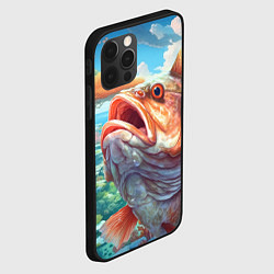 Чехол для iPhone 12 Pro Max Большой карп, цвет: 3D-черный — фото 2