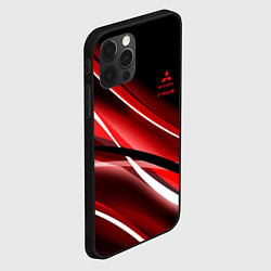 Чехол для iPhone 12 Pro Max Mitsubishi emblem Митсубиши, цвет: 3D-черный — фото 2