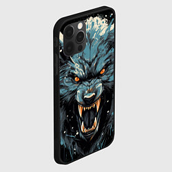 Чехол для iPhone 12 Pro Max Fantasy blue wolf, цвет: 3D-черный — фото 2
