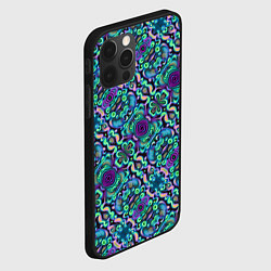 Чехол для iPhone 12 Pro Max Психоделика, цвет: 3D-черный — фото 2