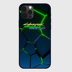 Чехол для iPhone 12 Pro Max Cyberpunk 2077 phantom liberty green neon, цвет: 3D-черный