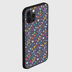 Чехол для iPhone 12 Pro Max Милые листочки, цвет: 3D-черный — фото 2