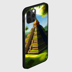Чехол для iPhone 12 Pro Max Пирамида индейцев майя, цвет: 3D-черный — фото 2