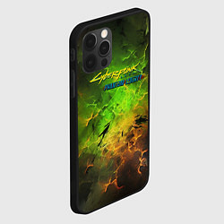 Чехол для iPhone 12 Pro Max Cyberpunk 2077 phantom liberty green, цвет: 3D-черный — фото 2