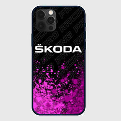 Чехол iPhone 12 Pro Max Skoda pro racing: символ сверху