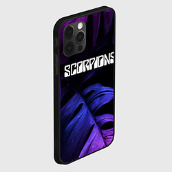 Чехол для iPhone 12 Pro Max Scorpions neon monstera, цвет: 3D-черный — фото 2