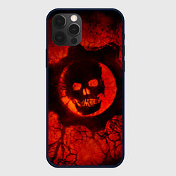 Чехол для iPhone 12 Pro Max Gears of War красный, цвет: 3D-черный