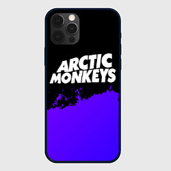 Чехол для iPhone 12 Pro Max Arctic Monkeys purple grunge, цвет: 3D-черный