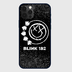 Чехол для iPhone 12 Pro Max Blink 182 с потертостями на темном фоне, цвет: 3D-черный