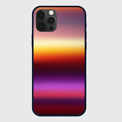 Чехол для iPhone 12 Pro Max Закат, абстрактные полосы с размытием, цвет: 3D-черный