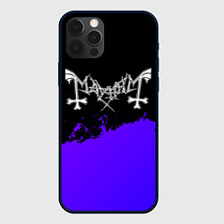 Чехол для iPhone 12 Pro Max Mayhem purple grunge, цвет: 3D-черный