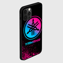 Чехол для iPhone 12 Pro Max Yamaha - neon gradient, цвет: 3D-черный — фото 2