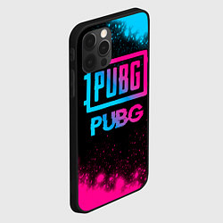 Чехол для iPhone 12 Pro Max PUBG - neon gradient, цвет: 3D-черный — фото 2