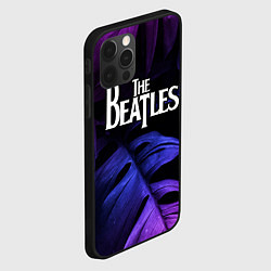 Чехол для iPhone 12 Pro Max The Beatles neon monstera, цвет: 3D-черный — фото 2