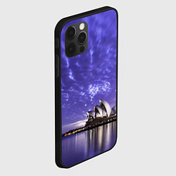 Чехол для iPhone 12 Pro Max Сидней в фиолетовом в закате, цвет: 3D-черный — фото 2