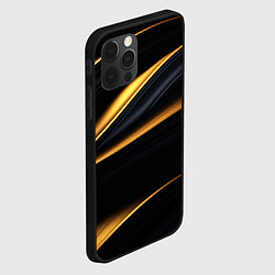 Чехол для iPhone 12 Pro Max Black gold texture, цвет: 3D-черный — фото 2