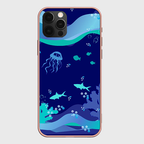 Чехол iPhone 12 Pro Max На глубине / 3D-Светло-розовый – фото 1