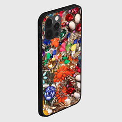 Чехол для iPhone 12 Pro Max Камни и драгоценности, цвет: 3D-черный — фото 2
