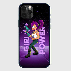 Чехол для iPhone 12 Pro Max Futurama: Лила с бластером, цвет: 3D-черный