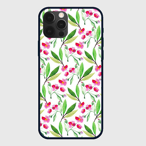 Чехол iPhone 12 Pro Max Tender flowers / 3D-Черный – фото 1