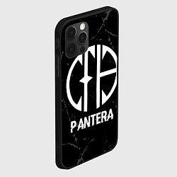 Чехол для iPhone 12 Pro Max Pantera glitch на темном фоне, цвет: 3D-черный — фото 2