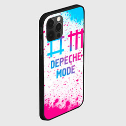Чехол для iPhone 12 Pro Max Depeche Mode neon gradient style, цвет: 3D-черный — фото 2