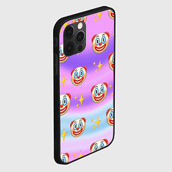 Чехол для iPhone 12 Pro Max Узор с Клоунами, цвет: 3D-черный — фото 2