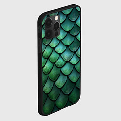 Чехол для iPhone 12 Pro Max Чешуя зелёного дракона, цвет: 3D-черный — фото 2