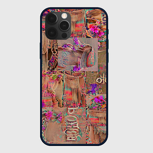 Чехол iPhone 12 Pro Max Бохо шик - дух свободы / 3D-Черный – фото 1
