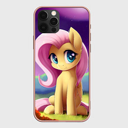 Чехол для iPhone 12 Pro Max Флаттершай, цвет: 3D-светло-розовый