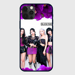 Чехол для iPhone 12 Pro Max Blackpink flowers, цвет: 3D-черный