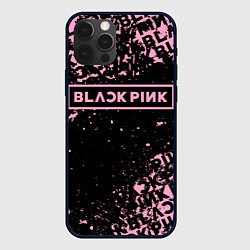 Чехол для iPhone 12 Pro Max Блэкпинк - потертости, цвет: 3D-черный