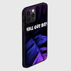 Чехол для iPhone 12 Pro Max Fall Out Boy neon monstera, цвет: 3D-черный — фото 2