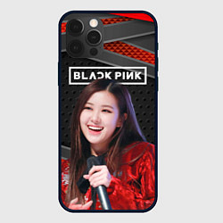 Чехол для iPhone 12 Pro Max Rose Blackpink black red, цвет: 3D-черный