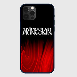 Чехол для iPhone 12 Pro Max Maneskin red plasma, цвет: 3D-черный