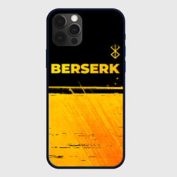 Чехол iPhone 12 Pro Max Berserk - gold gradient: символ сверху