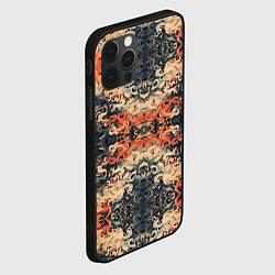 Чехол для iPhone 12 Pro Max Оранжевые японские мотивы, цвет: 3D-черный — фото 2