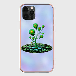Чехол для iPhone 12 Pro Max Инопланетная растительная жизнь, цвет: 3D-светло-розовый